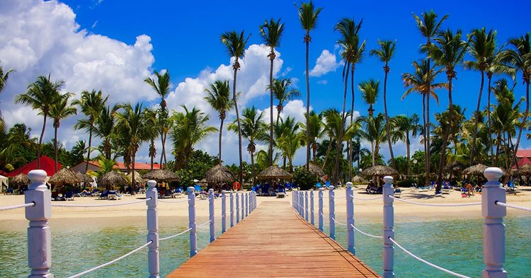 Dominikanska republika plaža i palme