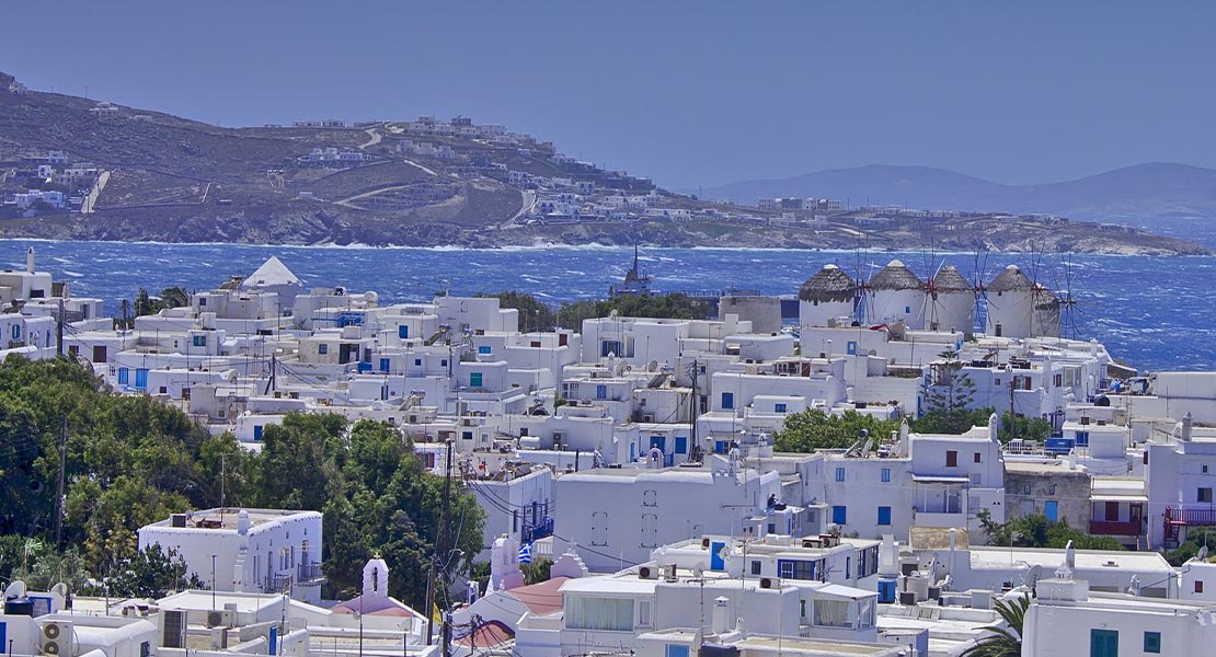 Pogled na ostrvo Mikonos