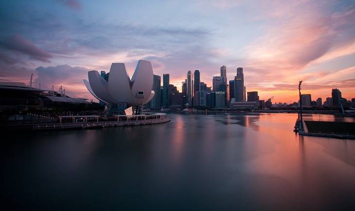 Panorama Singapura u sumrak