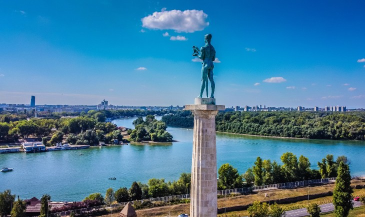 Statua pobednika na Kalemegdanu.