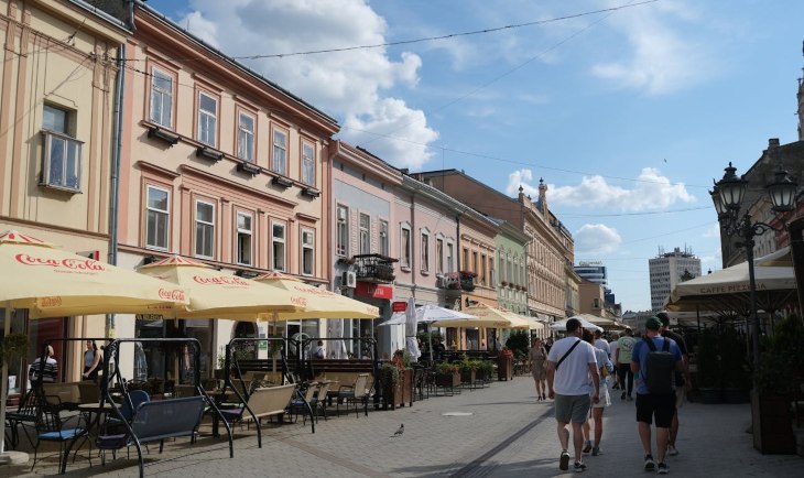 Pešačka zona u Novom Sadu.