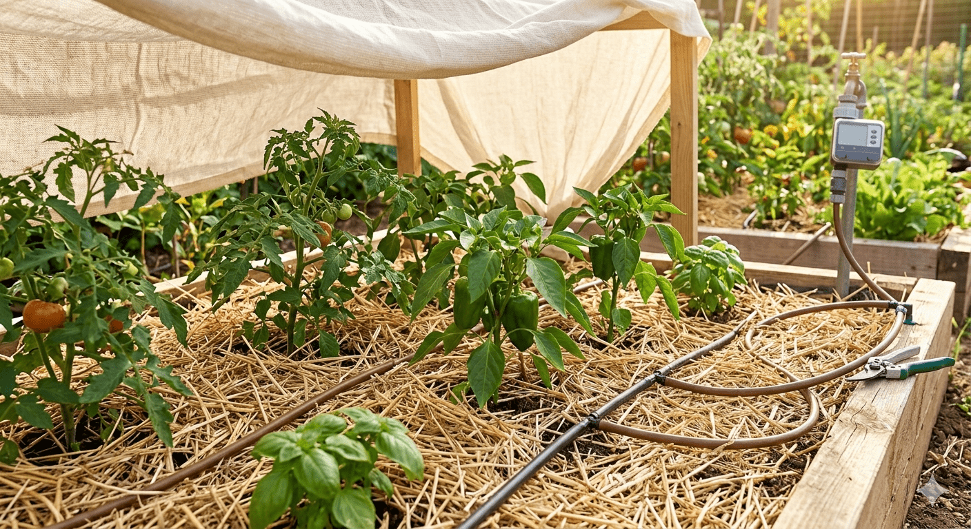 Biljke u bašti koje se zalivaju posebnom tehnologijom